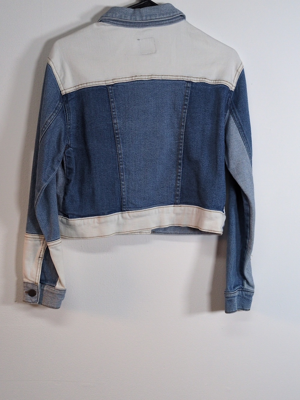 Wild Fable Patchwork Boxy Denim Trucker Jacket Size XS - Picture 8 of 8